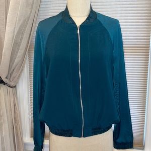 Super Cute Jane Wood Sateen Bomber Jacket ( Bought in Paris )